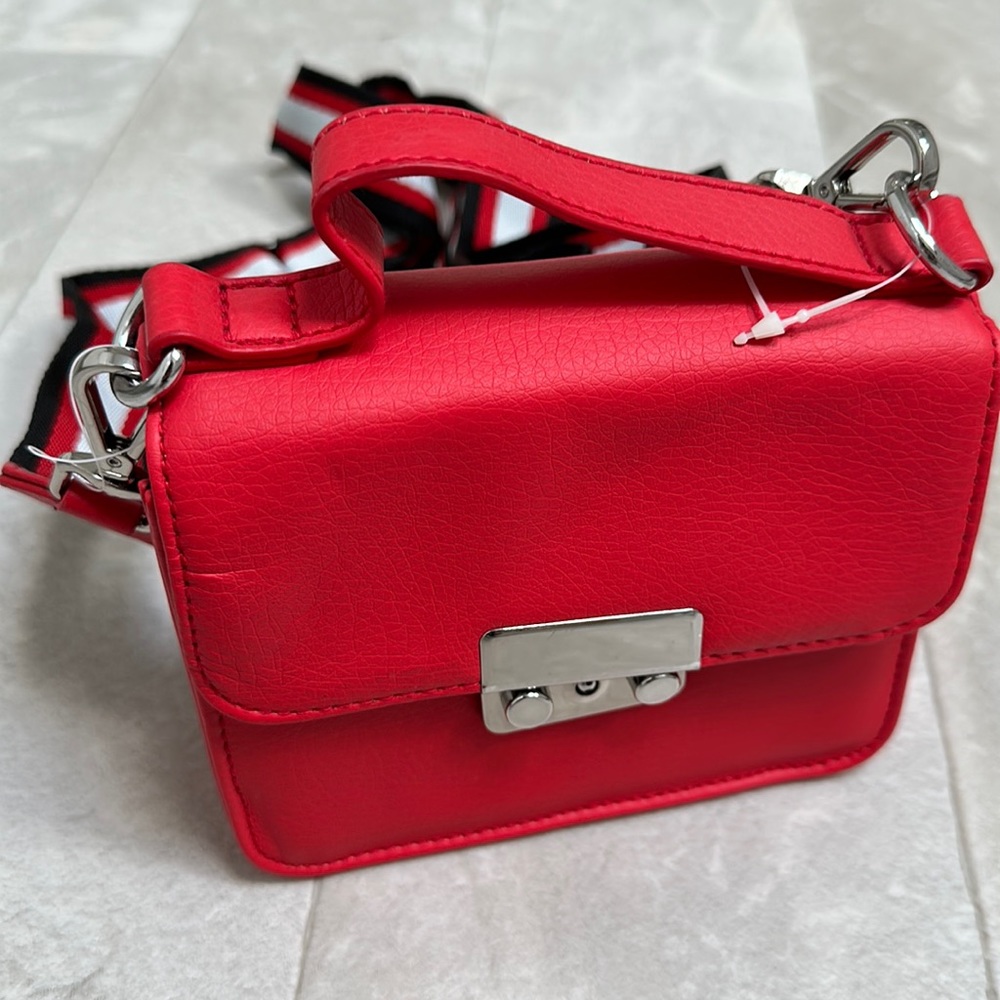 Small red crossbody bag